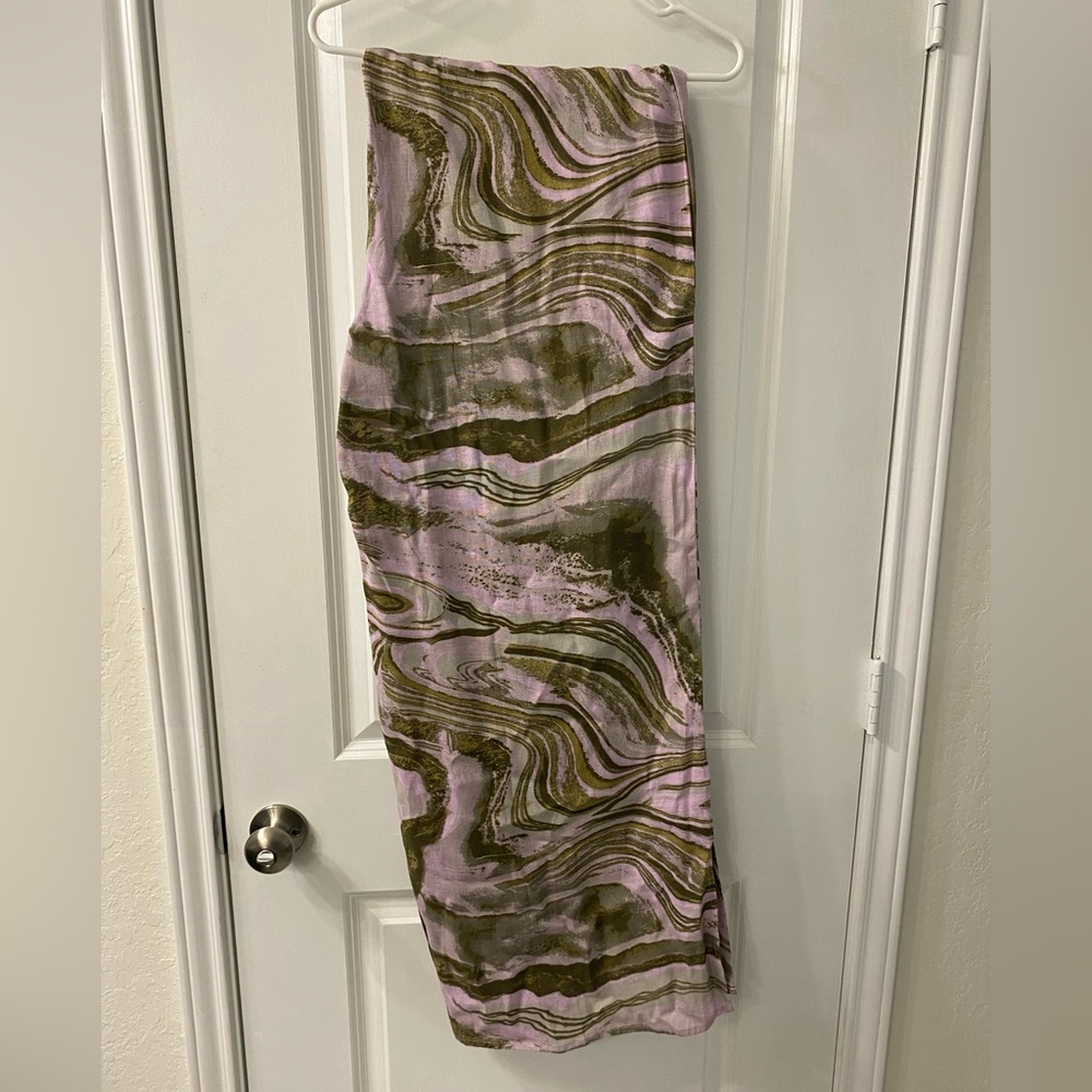 Marble wide leg pants